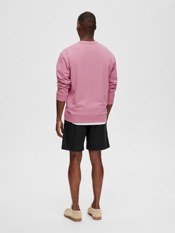 SELECTED HOMME Sweatshirt 'Soon' in Roze