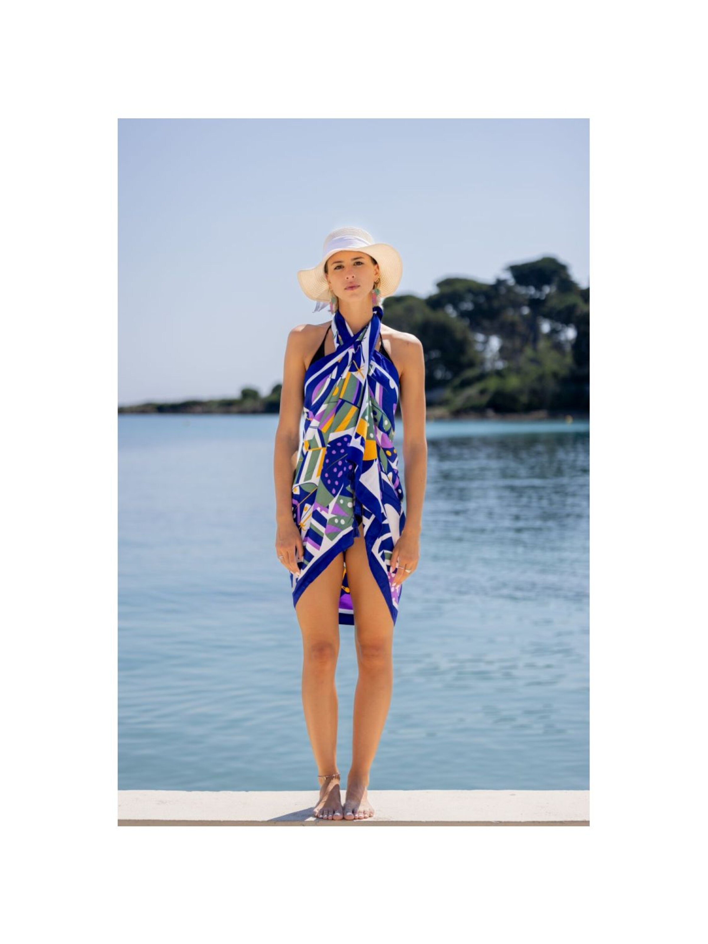 alberto cabale - Vestido de playa 'URSULA' en azul