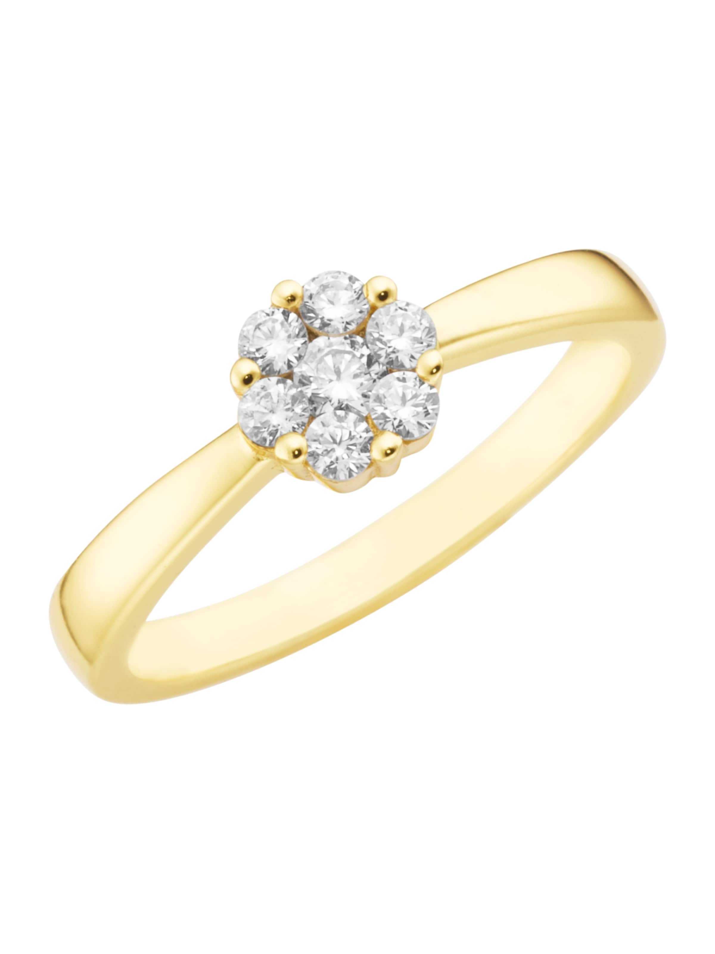 Anello di Smart Jewel in oro: frontale