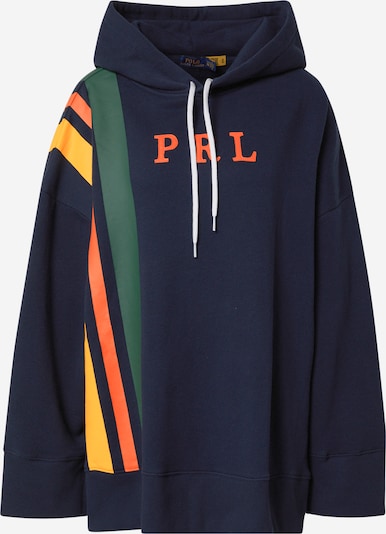 Polo Ralph Lauren Sweater majica u mornarsko plava / med / tamno zelena / tamno narančasta, Pregled proizvoda