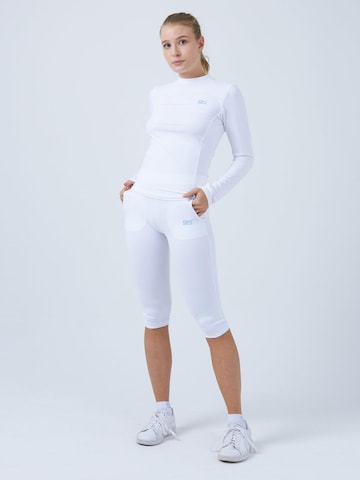 SPORTKIND Functioneel shirt 'High Neck Long Sleeve Shirt' in Wit: voorkant