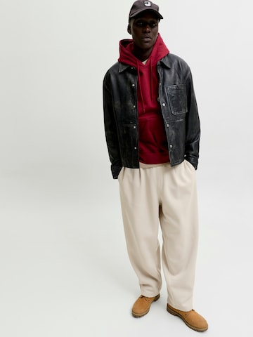 JACK & JONES Barrel Plisované nohavice 'JPSTEVAN BRADLEY' - Béžová