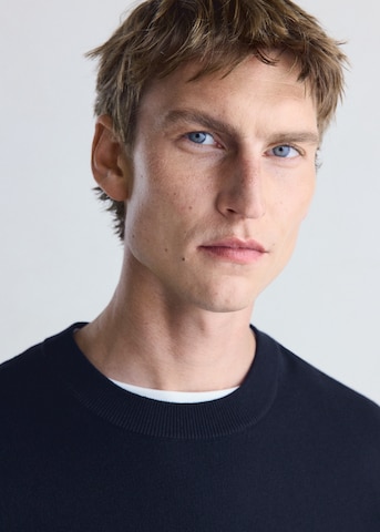 MANGO MAN Pullover 'LUXUS' i blå