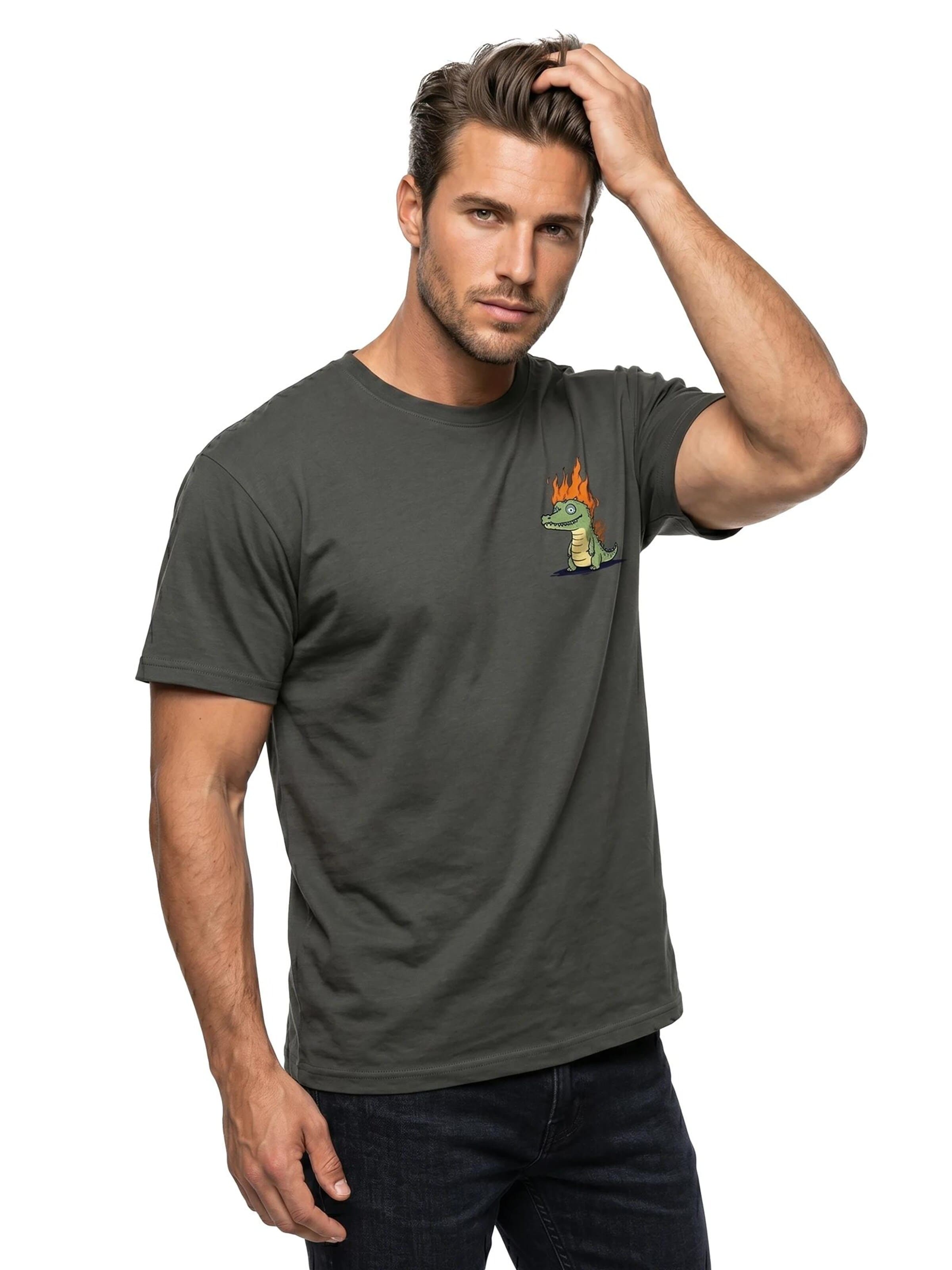 MAKAYA Shirt 'Krokodil' in Grey