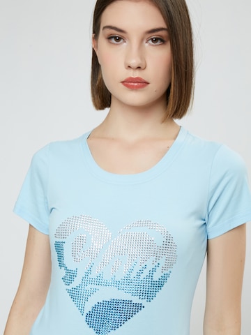 Influencer T-Shirt in Blau