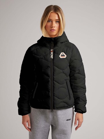 JACK1T Outdoorjas ' ORB1T Steppjacke ' in Zwart: voorkant