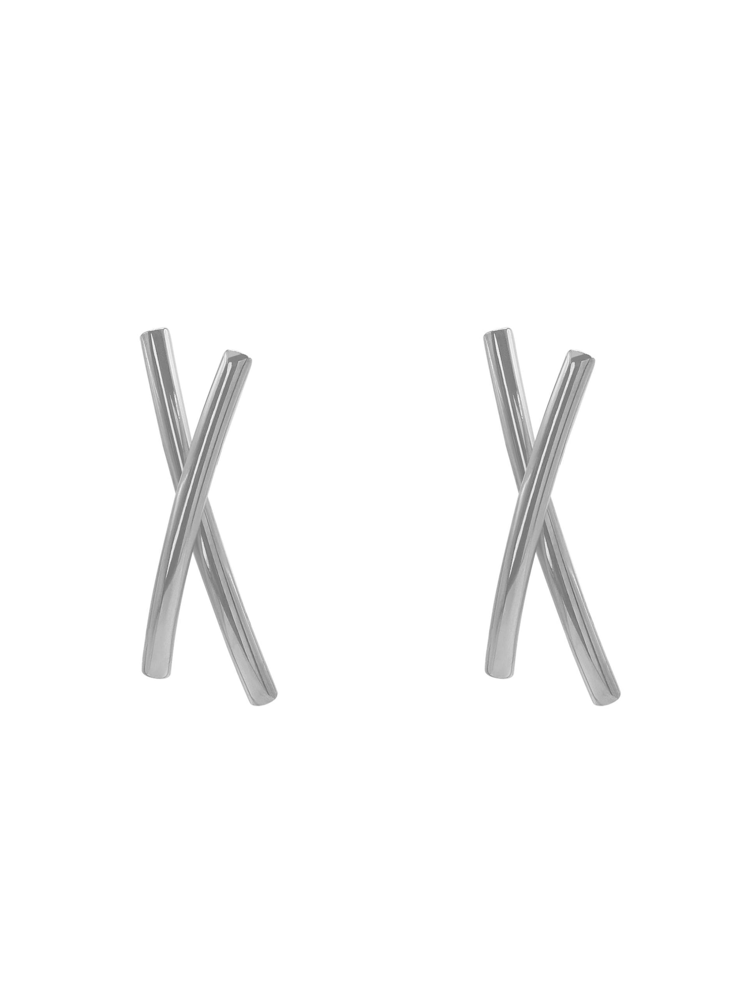 Boucles d'oreilles Heideman en argent : devant