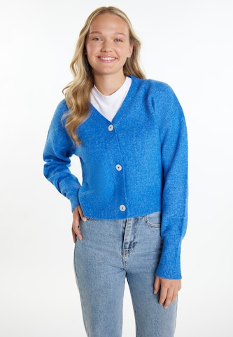 MYMO Knit cardigan in Blue: front