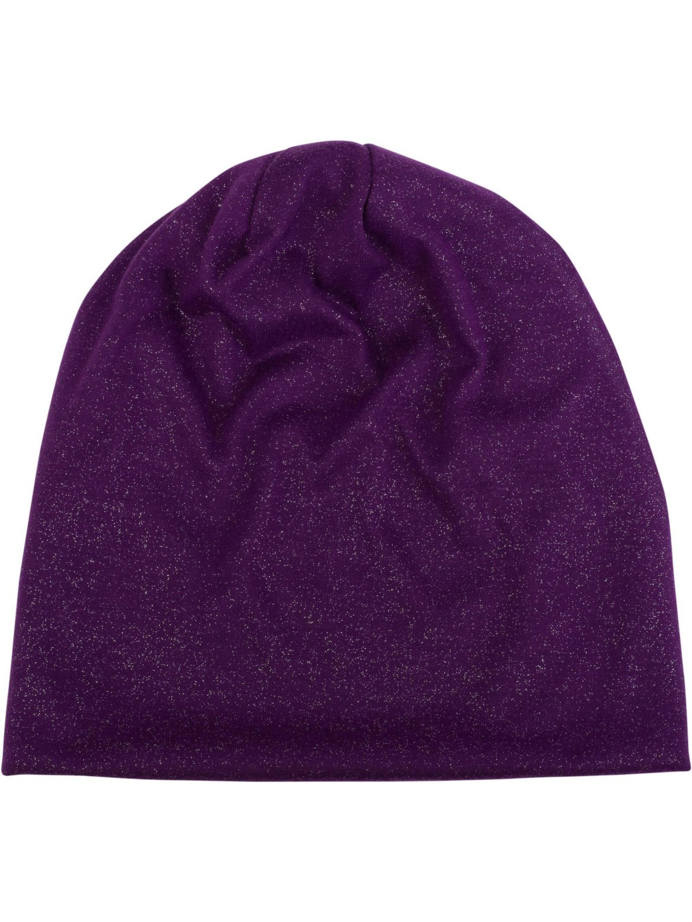 styleBREAKER Mütze 'Beanie mit All Over Glitzer'‌‌‌‌‌‌‌‌‌‌ in Lila