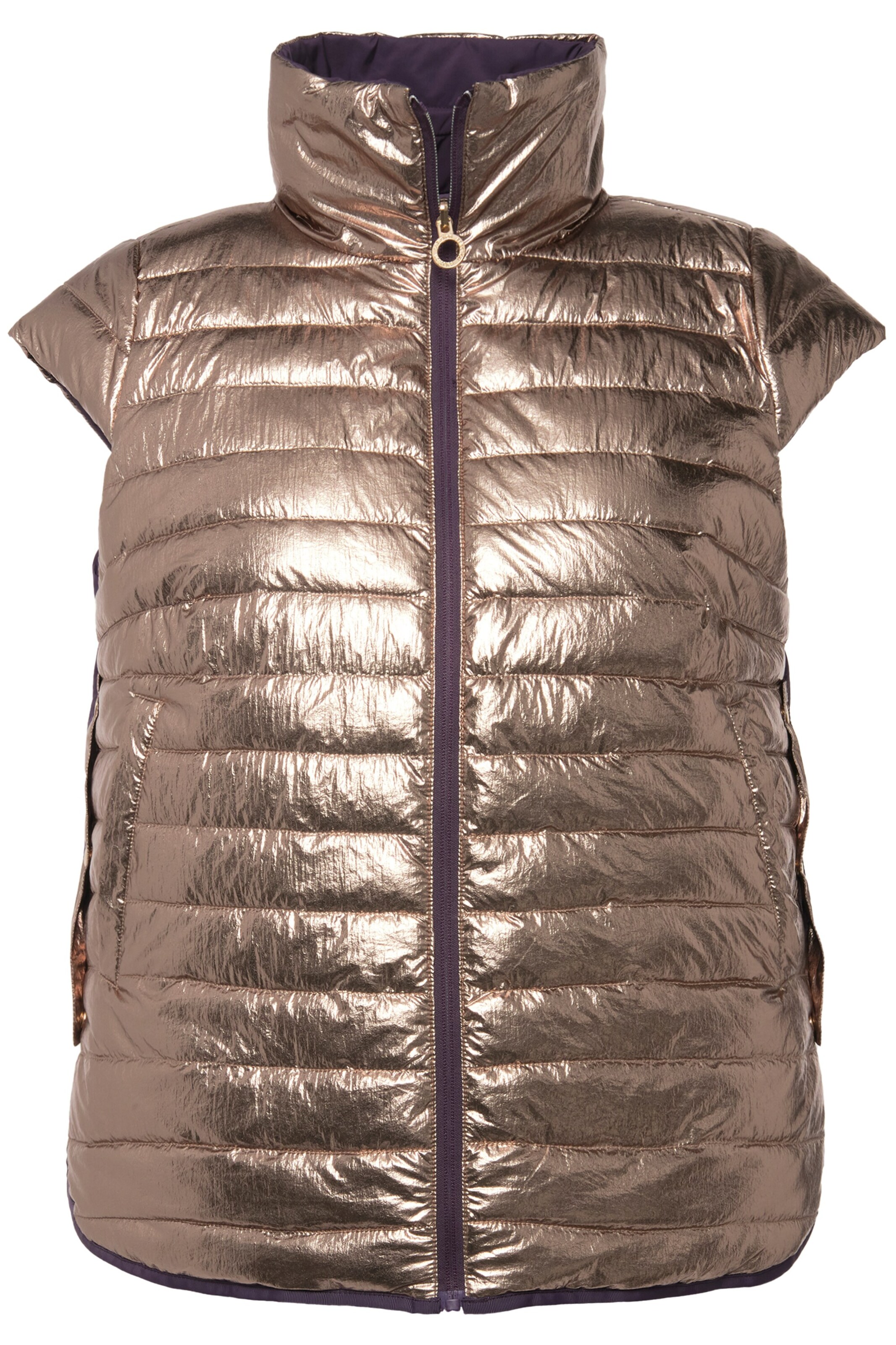 Gilet Ulla Popken en violet : devant