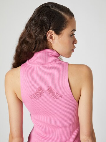 Bella x ABOUT YOU Knitted Top 'Rachel' in Pink