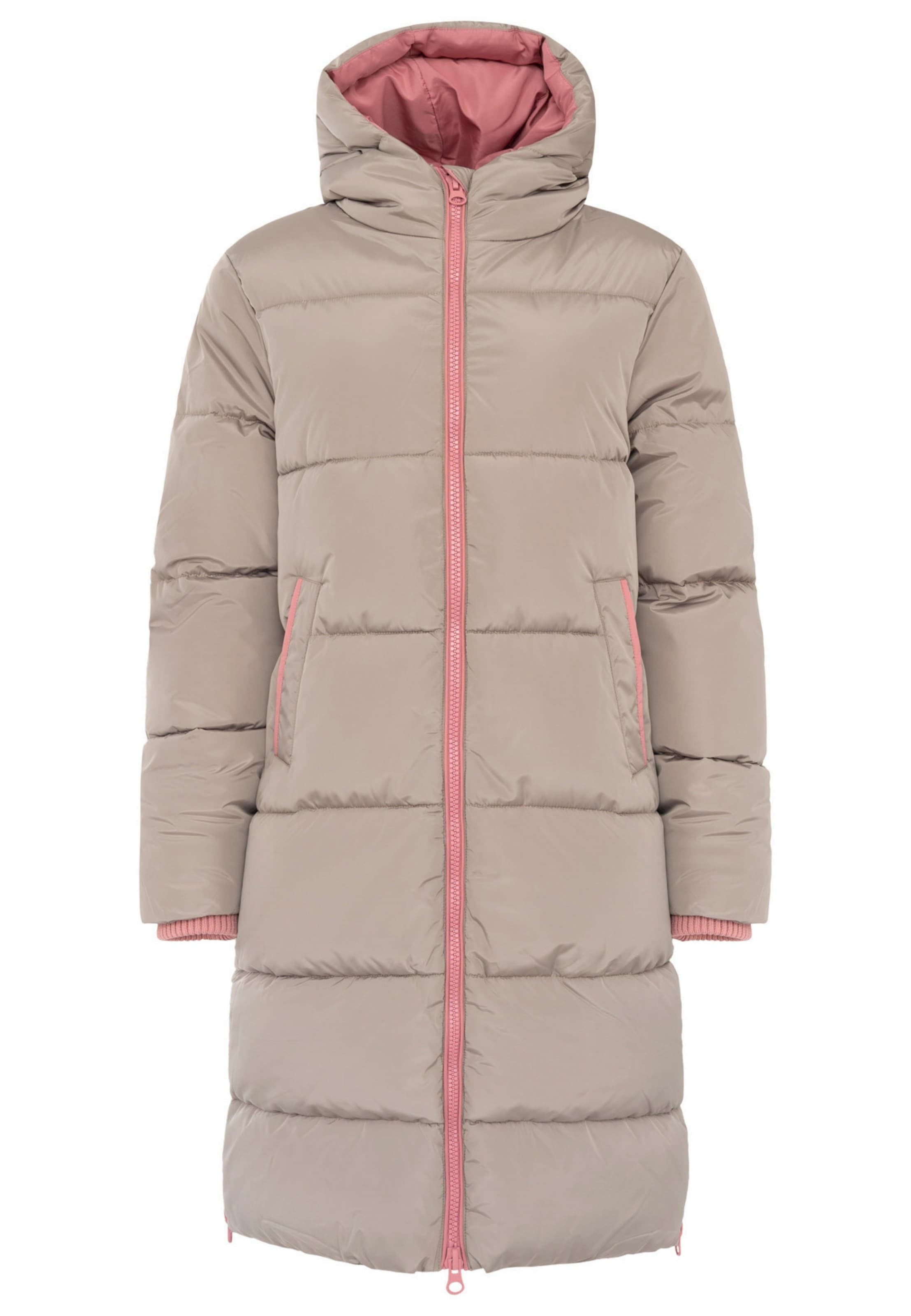 Zwillingsherz Winter coat in Beige: front