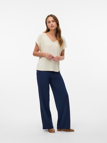 VERO MODA Широкий Брюки со складками 'VMBecky' в Синий: спереди