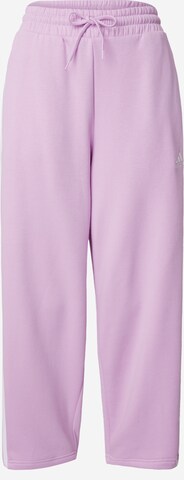 ADIDAS SPORTSWEAR Loose fit Sports trousers 'Essentials' in Purple: front