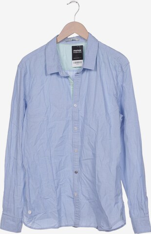 khujo Button Up Shirt in XXXL in Blue: front