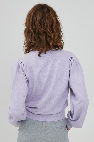 ICHI Knit Cardigan 'Kate' in Purple