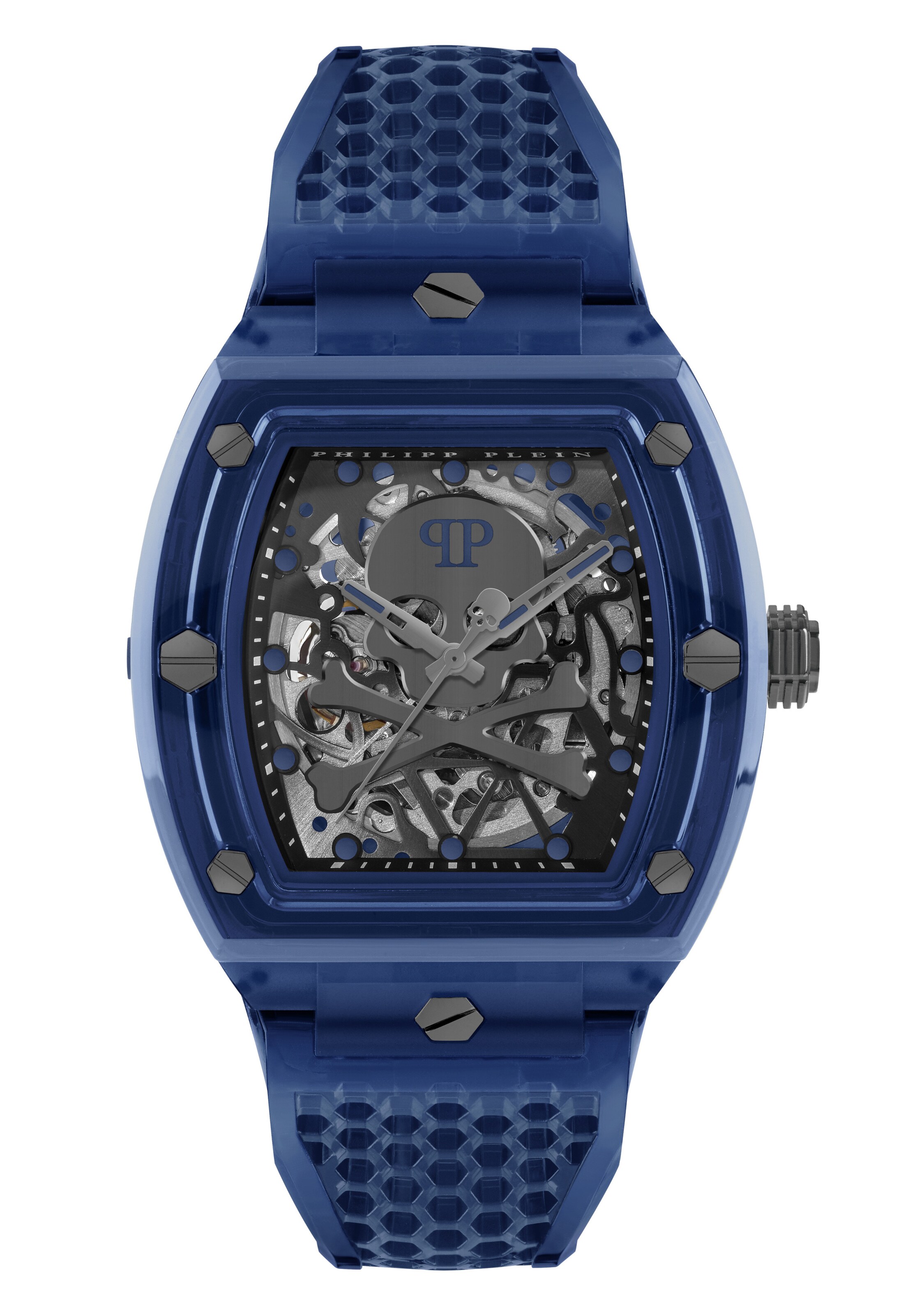 Philipp Plein Watches Analoog horloge in Blauw: voorkant