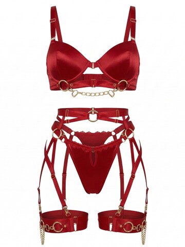 Orchibelle Wäsche-Sets 'Janelly'‌‌ in Rot: Vorderseite