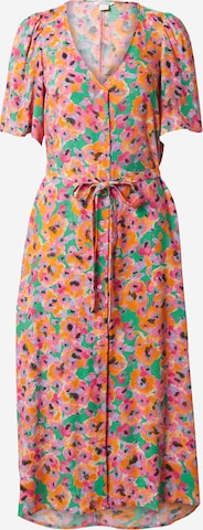 Monki - Vestido camisero en rosa: frente