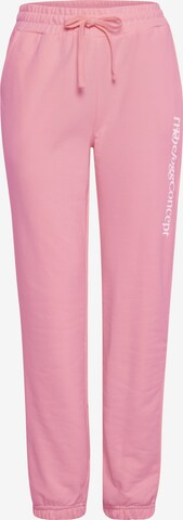 Effilé Pantalon The Jogg Concept en rose : devant