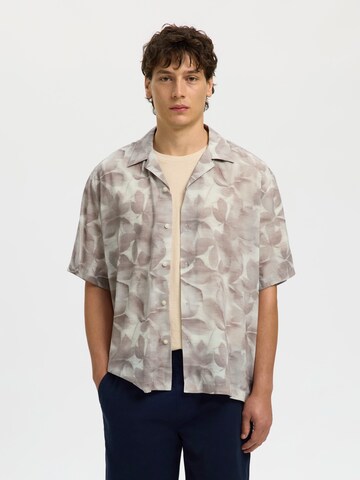 SELECTED Comfort Fit Πουκάμισο 'SLHAIR' σε καφέ: μπροστά