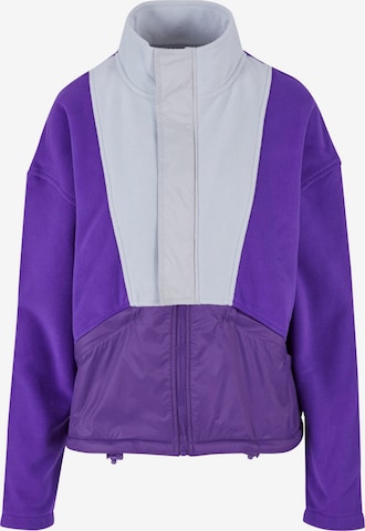 Urban Classics Fleece Jacket in Purple: front