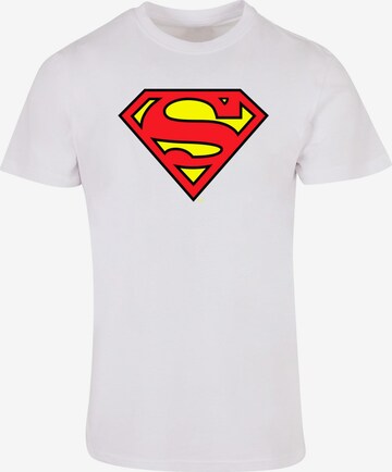 ABSOLUTE CULT Shirt 'DC Originals - Superman Shield' in Wit: voorkant