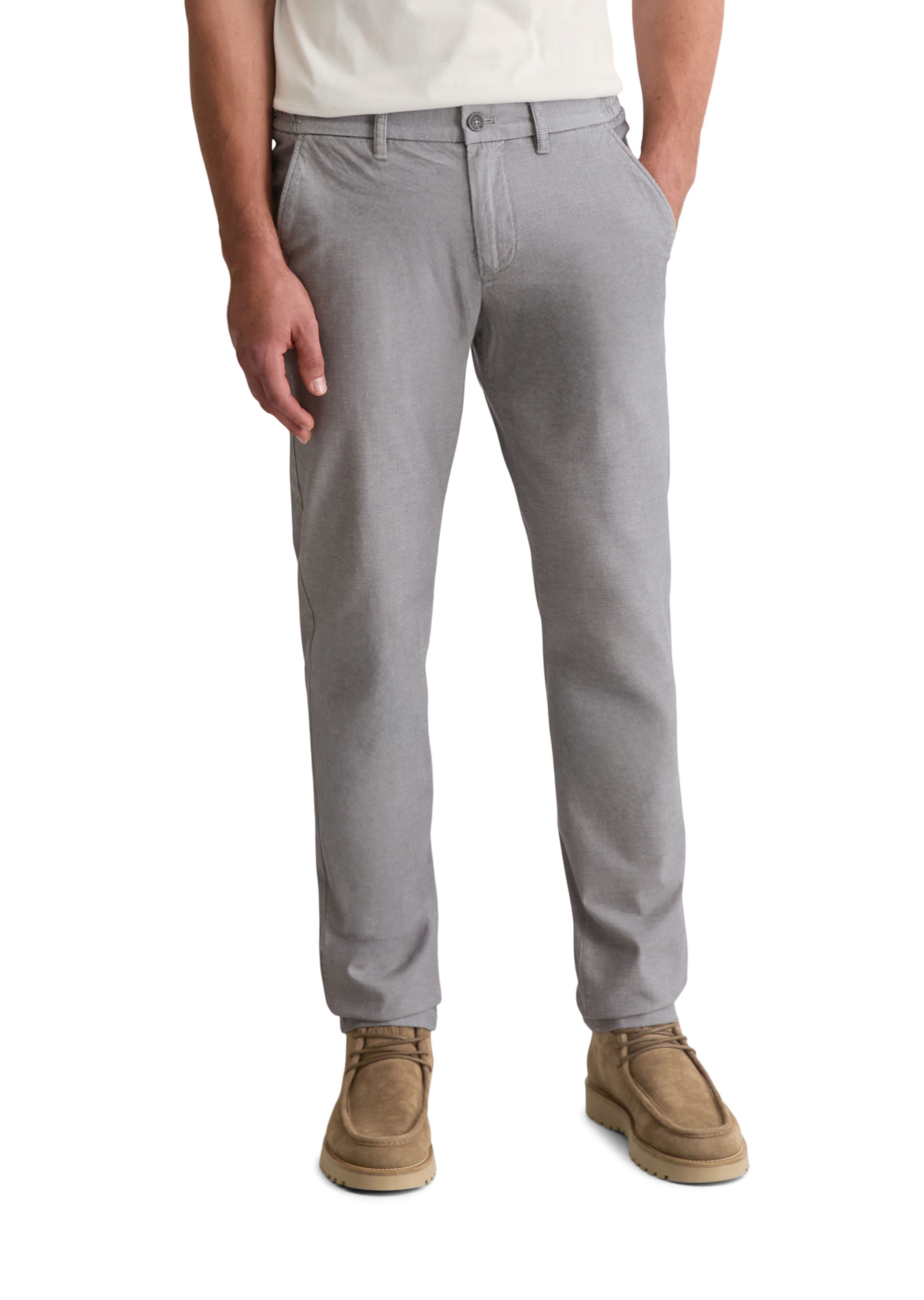 Marc O'Polo Regular Chino trousers in Grey: front