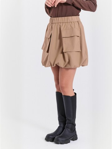 NORR Skirt ' Justina ' in Beige: side