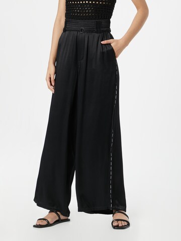 Wide Leg Pantalon 10Days en noir : devant