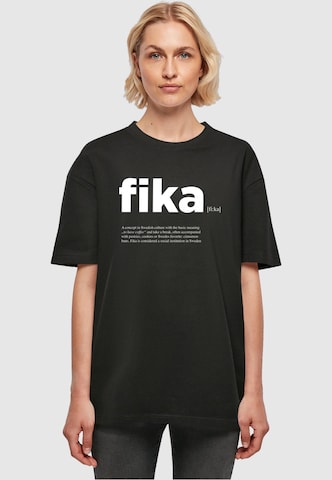 T-shirt 'Fika Definition' Mister Tee en noir : devant