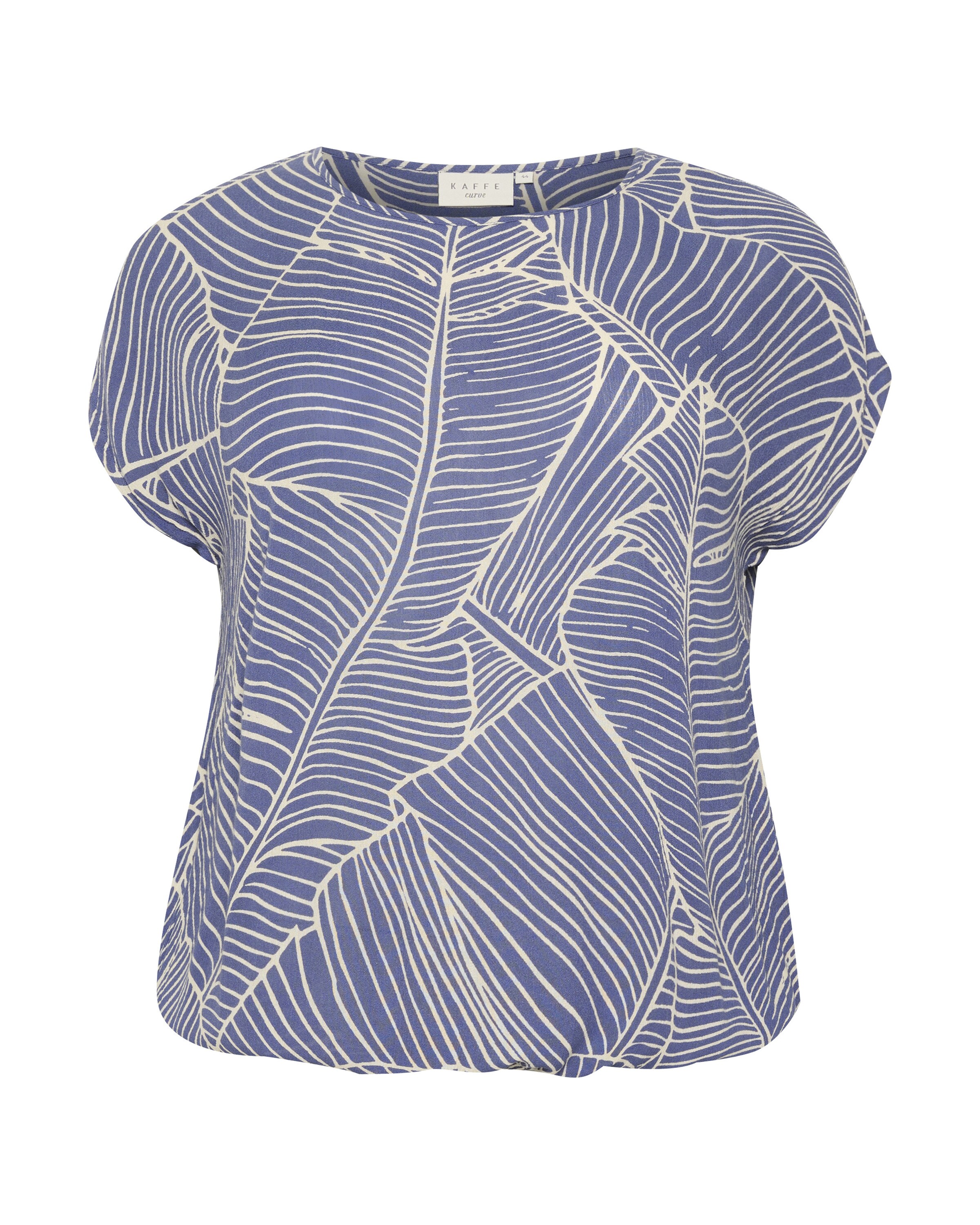 KAFFE CURVE Bluse in Blau: Vorderseite