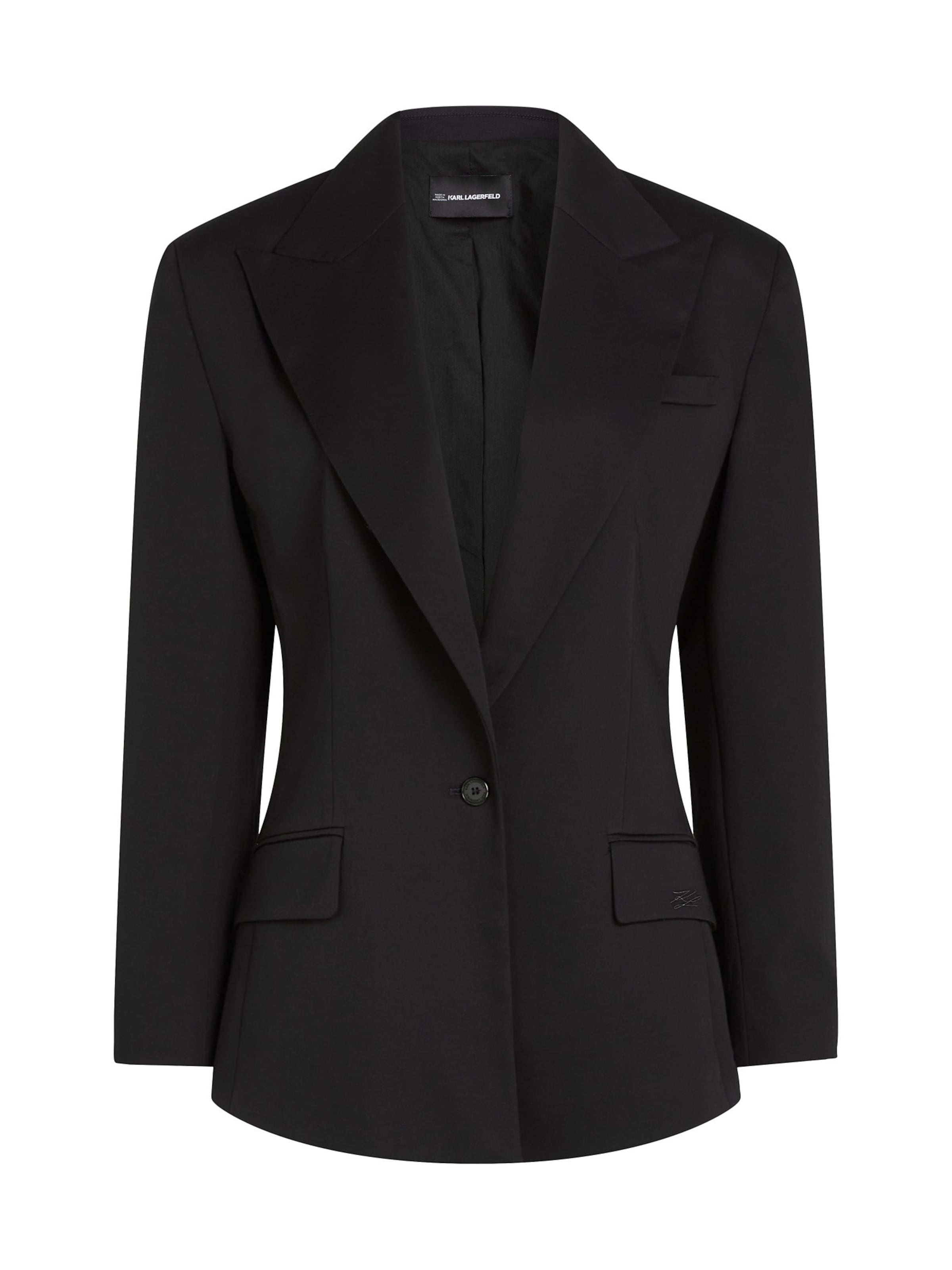 Karl Lagerfeld Блейзер 'X Amber Valletta' в Черный: спереди