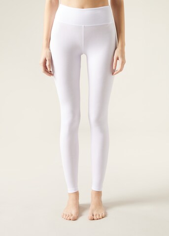 CALZEDONIA Skinny Leggings in White: front