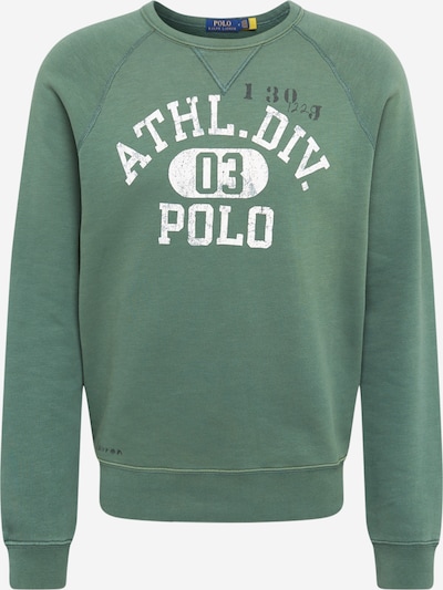Polo Ralph Lauren Суичър в елхово зелено / тревнозелено / бяло, Преглед на продукта