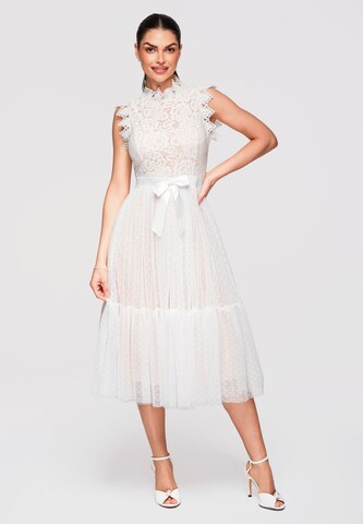 Robe de soirée Ombre en blanc : devant