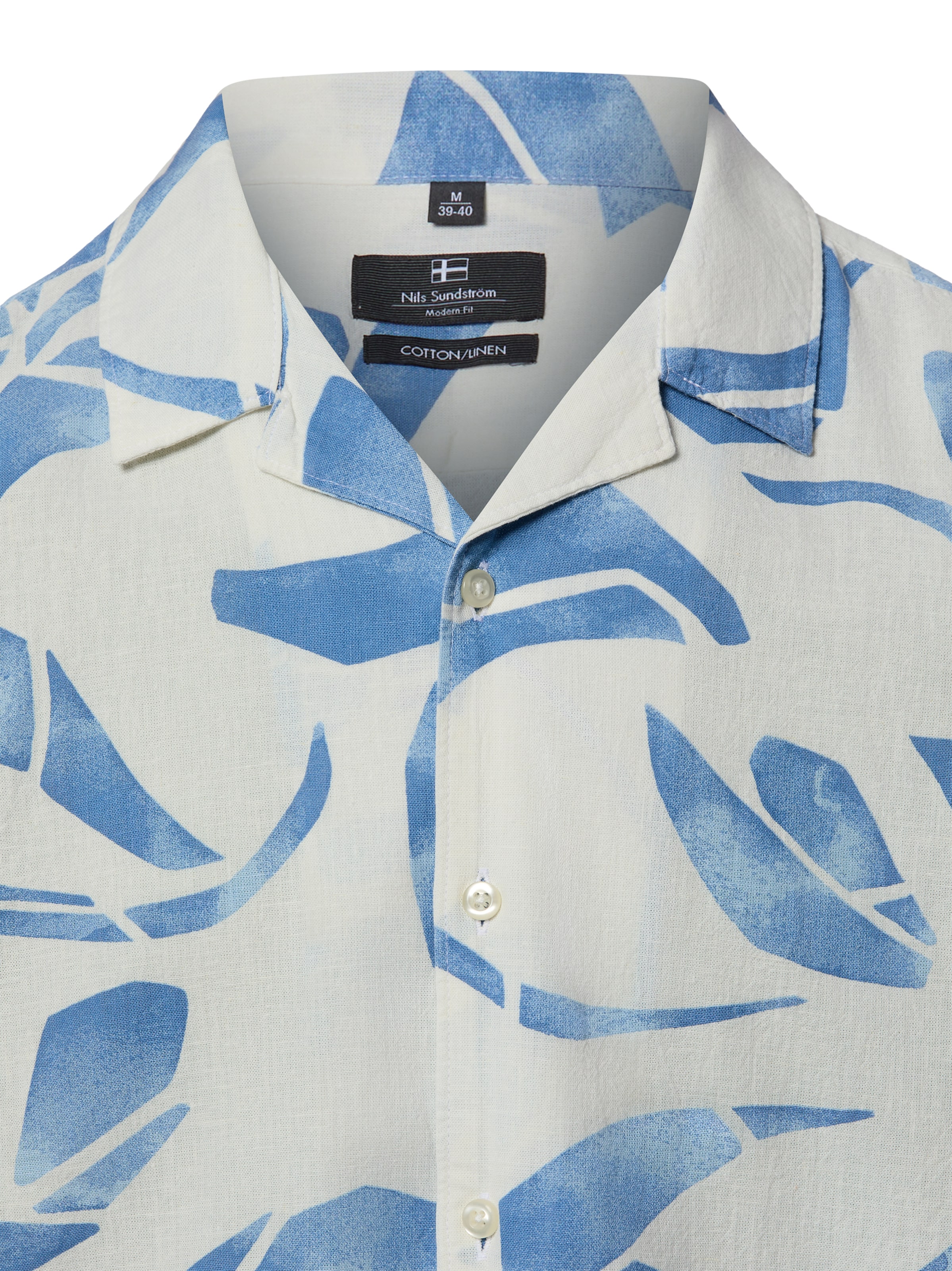 Nils Sundström Regular fit Button Up Shirt in White