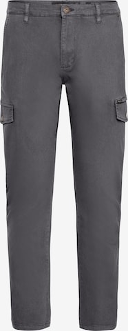 INDICODE JEANS - Calças cargo em cinzento: frente