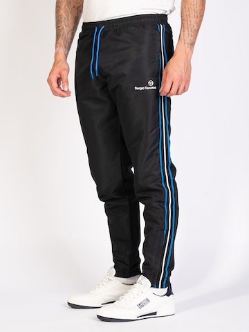 Sergio Tacchini Tapered Workout Pants 'LISTA' in Black: front