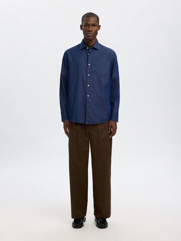 Coupe regular Chemise SELECTED en bleu