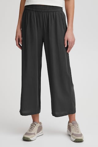 Oxmo Wide leg Broek 'Oxelisabeth' in Zwart: voorkant