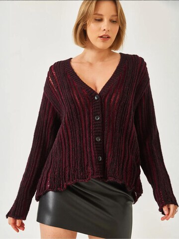 Bianco Lucci Gebreid vest in Rood