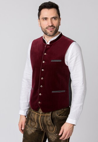 STOCKERPOINT Traditional vest 'Tozzi' in Red: front