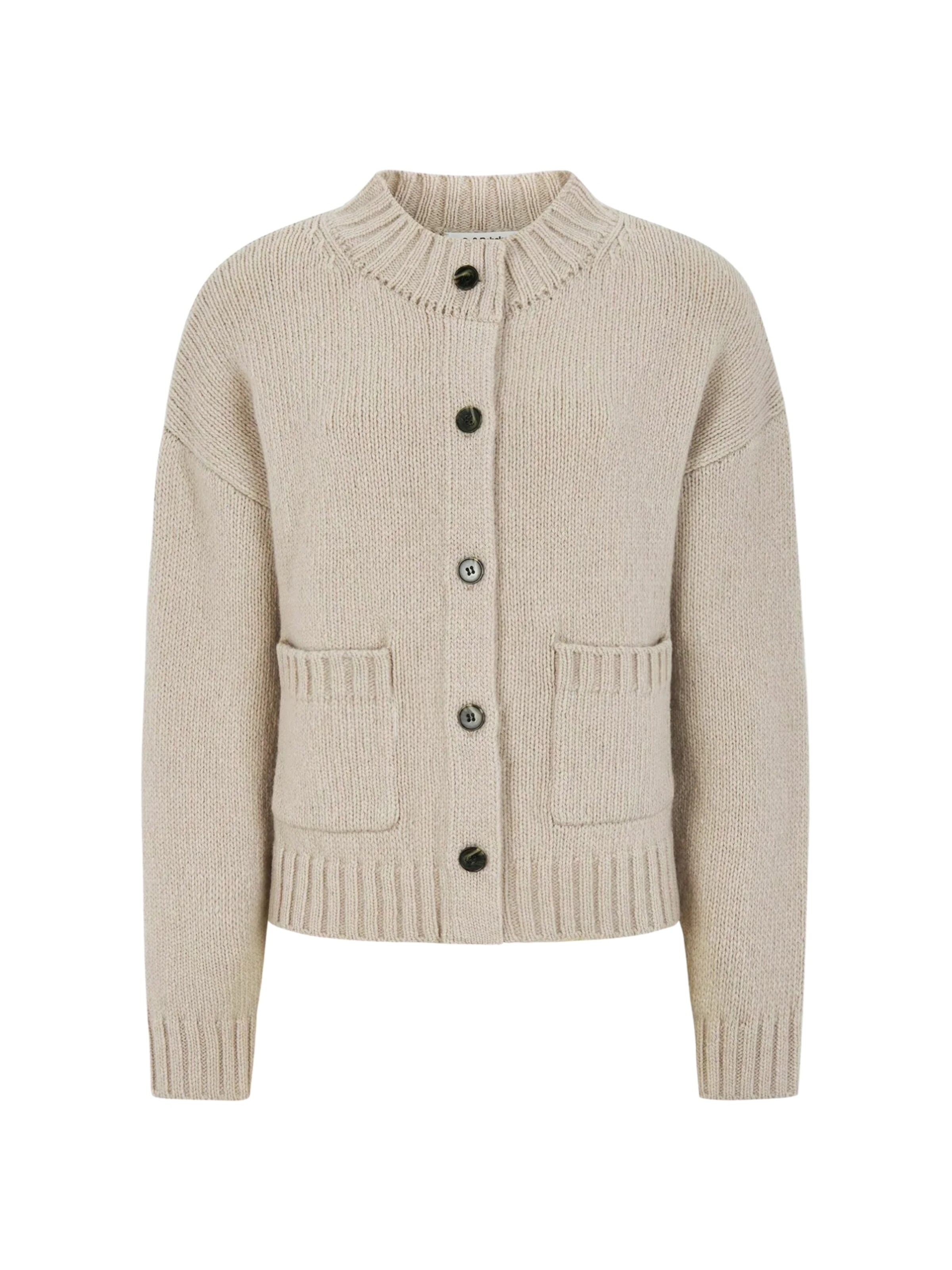 Pull-over Soft Rebels en beige : devant
