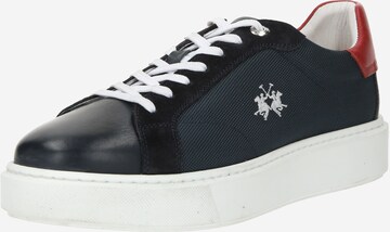 La Martina Sneakers laag in Blauw: voorkant