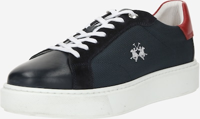 Sneaker low La Martina pe albastru marin / albastru noapte / roșu / alb, Vizualizare produs