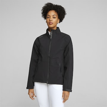 PUMA Athletic Jacket in Black: front