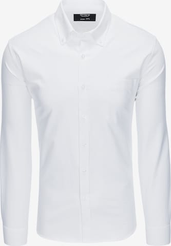 Ombre Slim fit Button Up Shirt 'SHOS-0108' in White: front