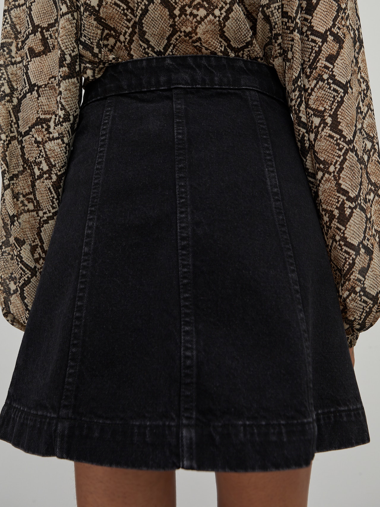 EDITED Producten Rok 'Kathy' Black denim