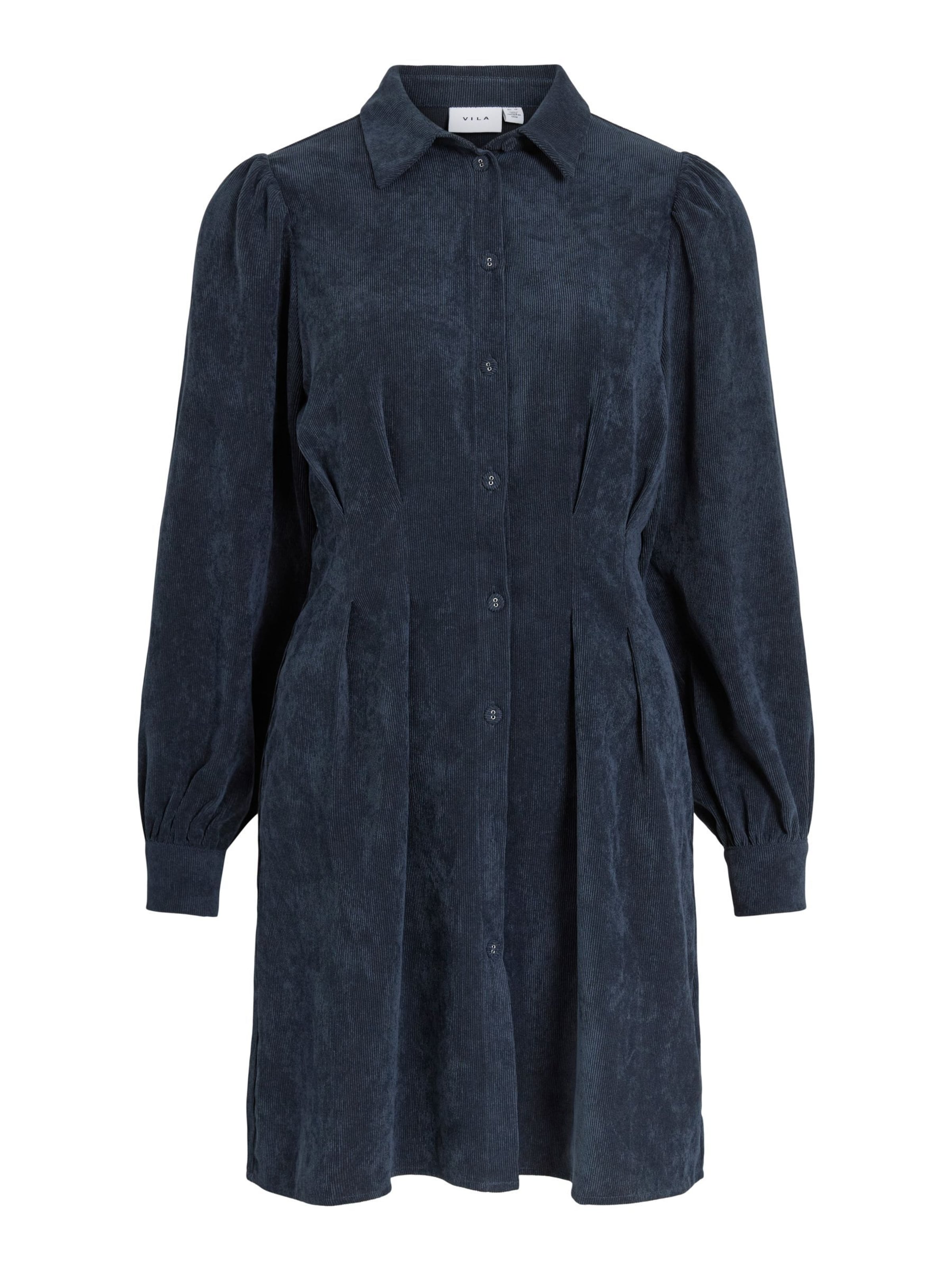 Robe-chemise 'VICordu' VILA en bleu : devant